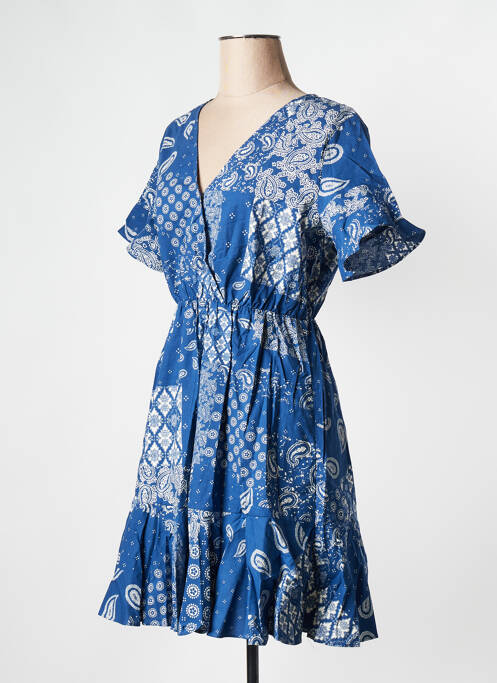 Robe courte bleu GRACE & MILA pour femme
