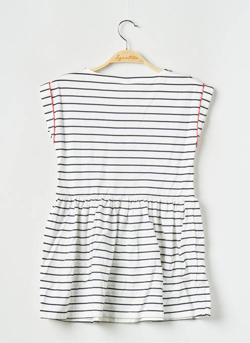 Robe mi-longue blanc PETIT BATEAU fille