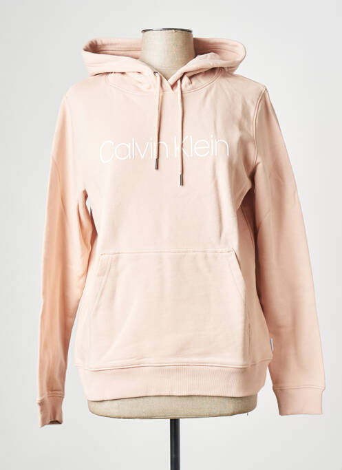 Sweat-shirt à capuche rose CALVIN KLEIN pour femme