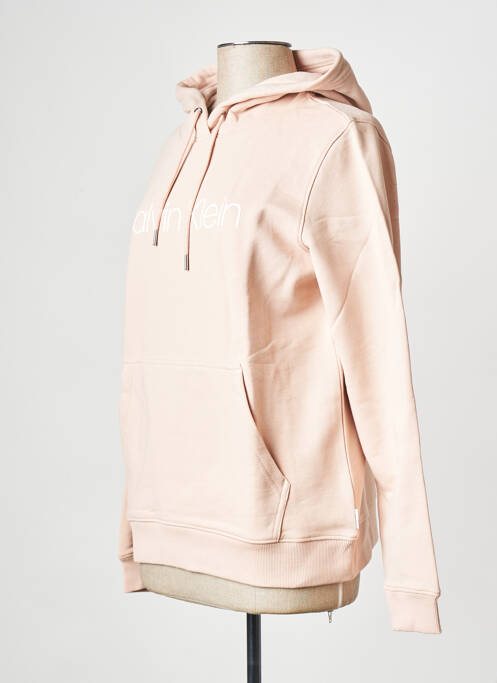 Sweat-shirt à capuche rose CALVIN KLEIN pour femme
