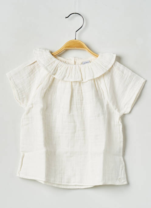 Top blanc PETIT BATEAU pour fille