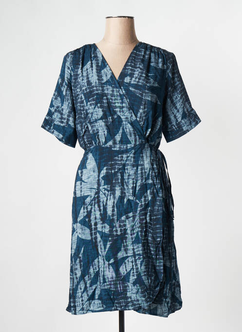 Robe courte bleu LA FEE MARABOUTEE pour femme