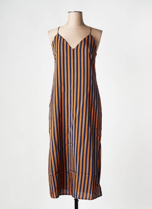 Robe mi-longue marron SEE U SOON pour femme