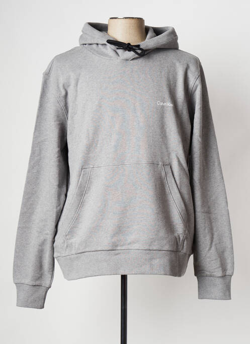 Sweat-shirt à capuche gris CALVIN KLEIN pour homme