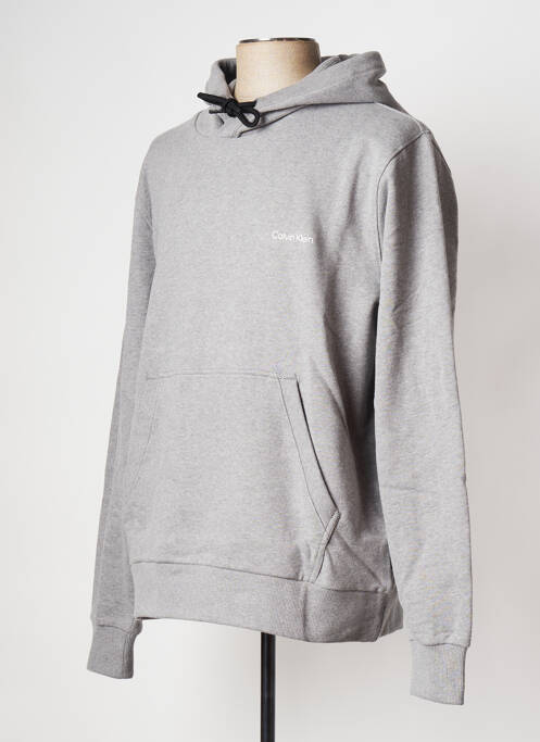 Sweat-shirt à capuche gris CALVIN KLEIN pour homme
