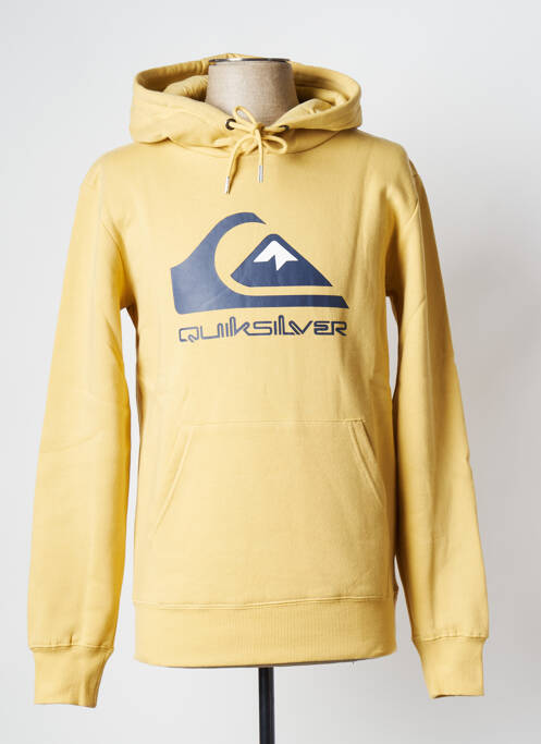 Sweat-shirt à capuche jaune QUIKSILVER pour homme
