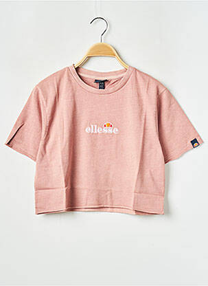 T-shirt col rond rose ELLESSE femme