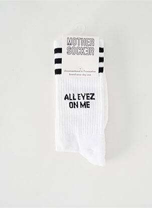 Chaussettes blanc MOTHER SOCKER pour unisexe