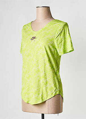 T-shirt col v vert NIKE femme