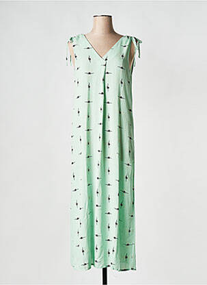 Robe mi-longue col v vert VILA femme