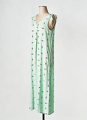 Robe mi-longue col v vert VILA femme