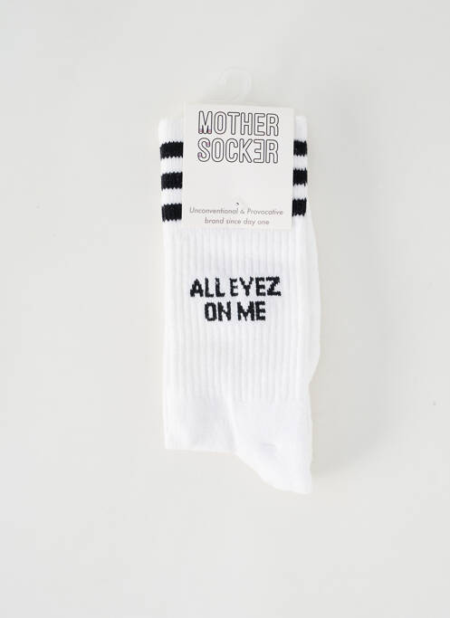 Chaussettes blanc MOTHER SOCKER pour unisexe