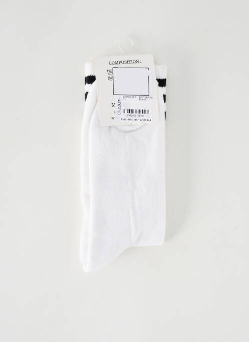 Chaussettes blanc MOTHER SOCKER pour unisexe