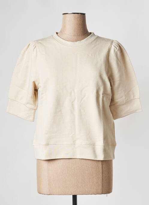Sweat-shirt beige ICHI pour femme