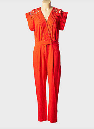 Combi-pantalon col v rouge SUNCOO femme