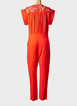 Combi-pantalon col v rouge SUNCOO femme
