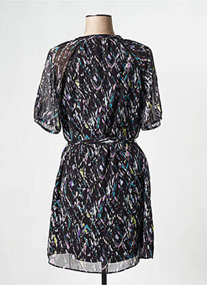 Robe courte col v noir IKKS femme