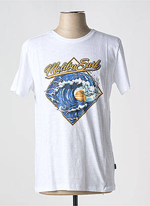T-shirt col rond blanc BLEND homme