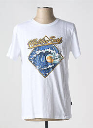 T-shirt col rond blanc BLEND homme