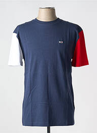 T-shirt col rond bleu TOMMY HILFIGER homme