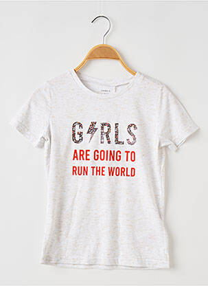 T-shirt col rond blanc NAME IT fille