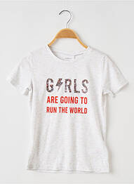 T-shirt col rond blanc NAME IT fille