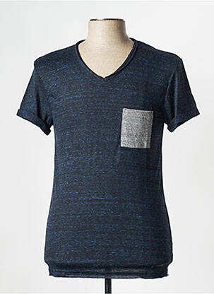 T-shirt bleu ELEVEN PARIS homme