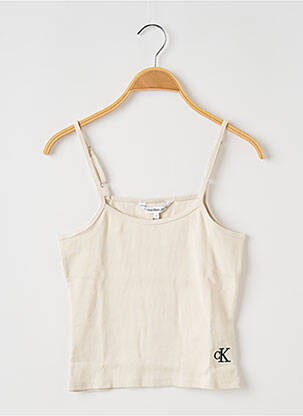 Débardeur col rond blanc CALVIN KLEIN femme