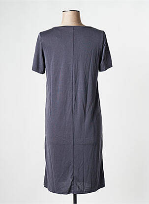 Robe mi-longue col v bleu PIECES femme