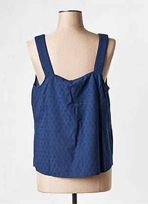 Top col v bleu EKYOG femme