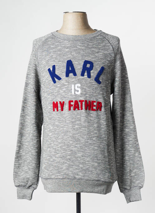 Sweat-shirt gris ELEVEN PARIS pour homme