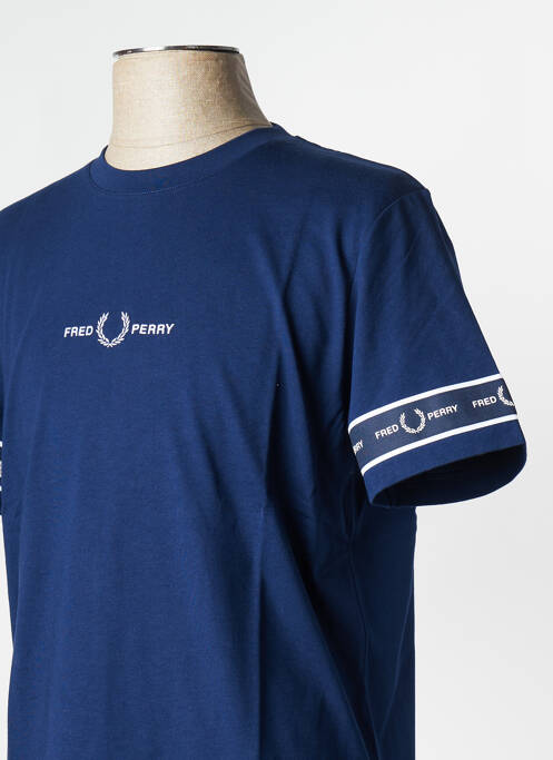 T-shirt bleu FRED PERRY pour homme