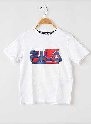 T-shirt col rond blanc FILA garçon