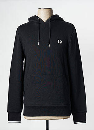 Sweat-shirt noir FRED PERRY pour homme