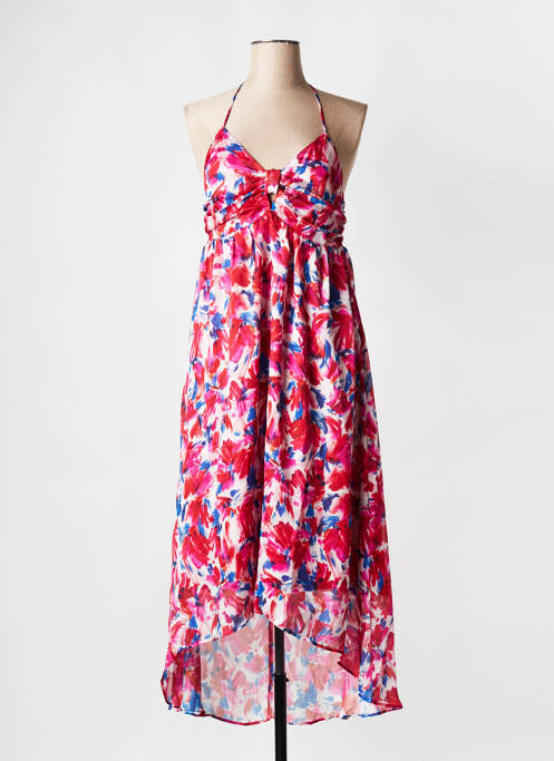 Robe mi-longue rose IKKS pour femme