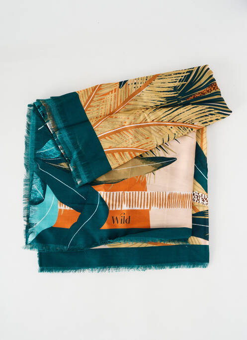 Foulard bleu WILD pour femme