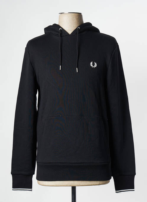 Sweat-shirt noir FRED PERRY pour homme