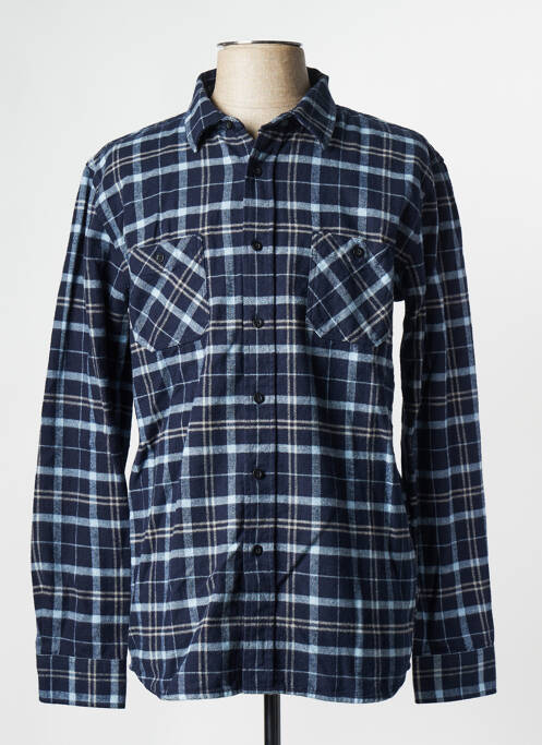 Chemise manches longues bleu EDWIN pour homme