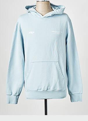 Sweat-shirt bleu HUMAN WITH ATTITUDE pour homme