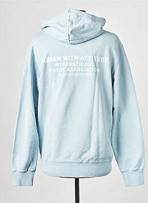 Sweat-shirt bleu HUMAN WITH ATTITUDE homme
