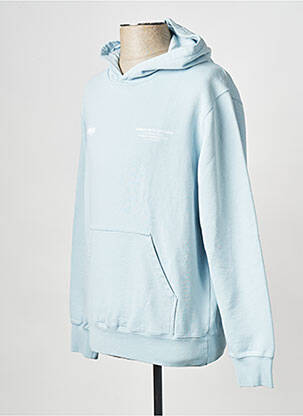 Sweat-shirt bleu HUMAN WITH ATTITUDE homme