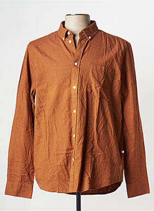 Chemise manches longues beige MINIMUM pour homme