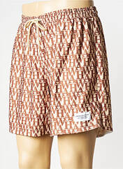 Short marron HUMAN WITH ATTITUDE pour homme seconde vue