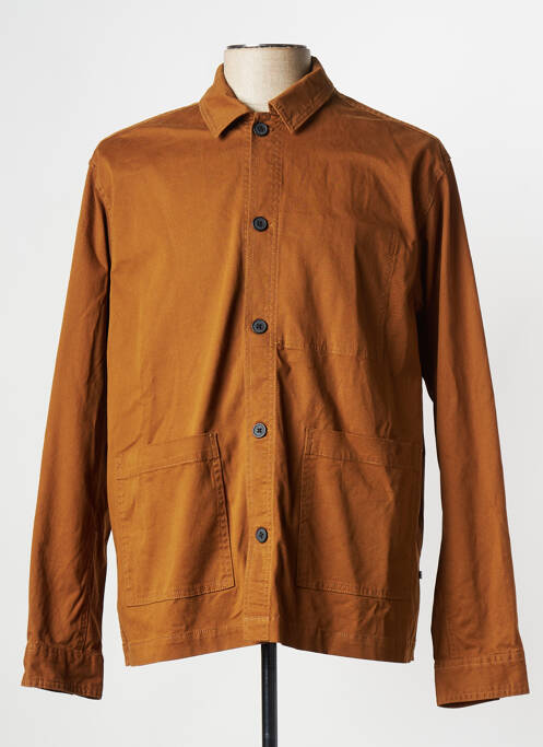 Chemise manches longues marron MINIMUM pour homme