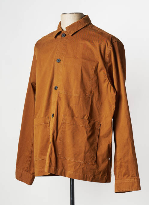 Chemise manches longues marron MINIMUM pour homme