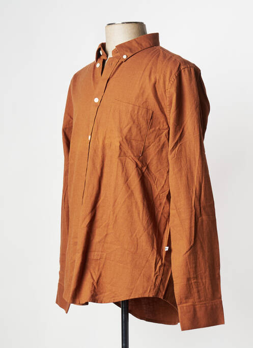 Chemise manches longues beige MINIMUM pour homme