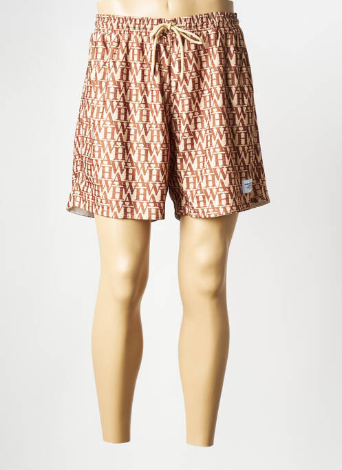Short marron HUMAN WITH ATTITUDE pour homme