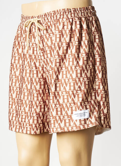 Short marron HUMAN WITH ATTITUDE pour homme