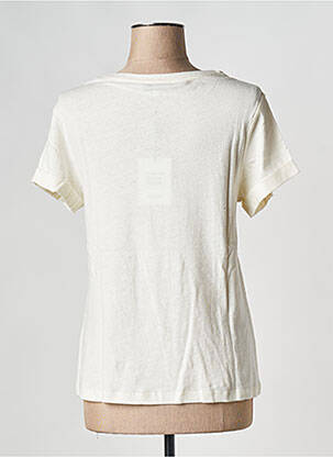 T-shirt col rond blanc SUNCOO femme
