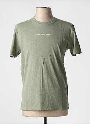 T-shirt col rond vert PEPE JEANS homme